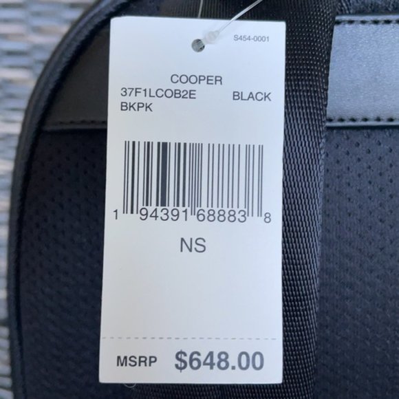 Michael Kors Cooper Men`s Backpack Black - Picture 6 of 15
